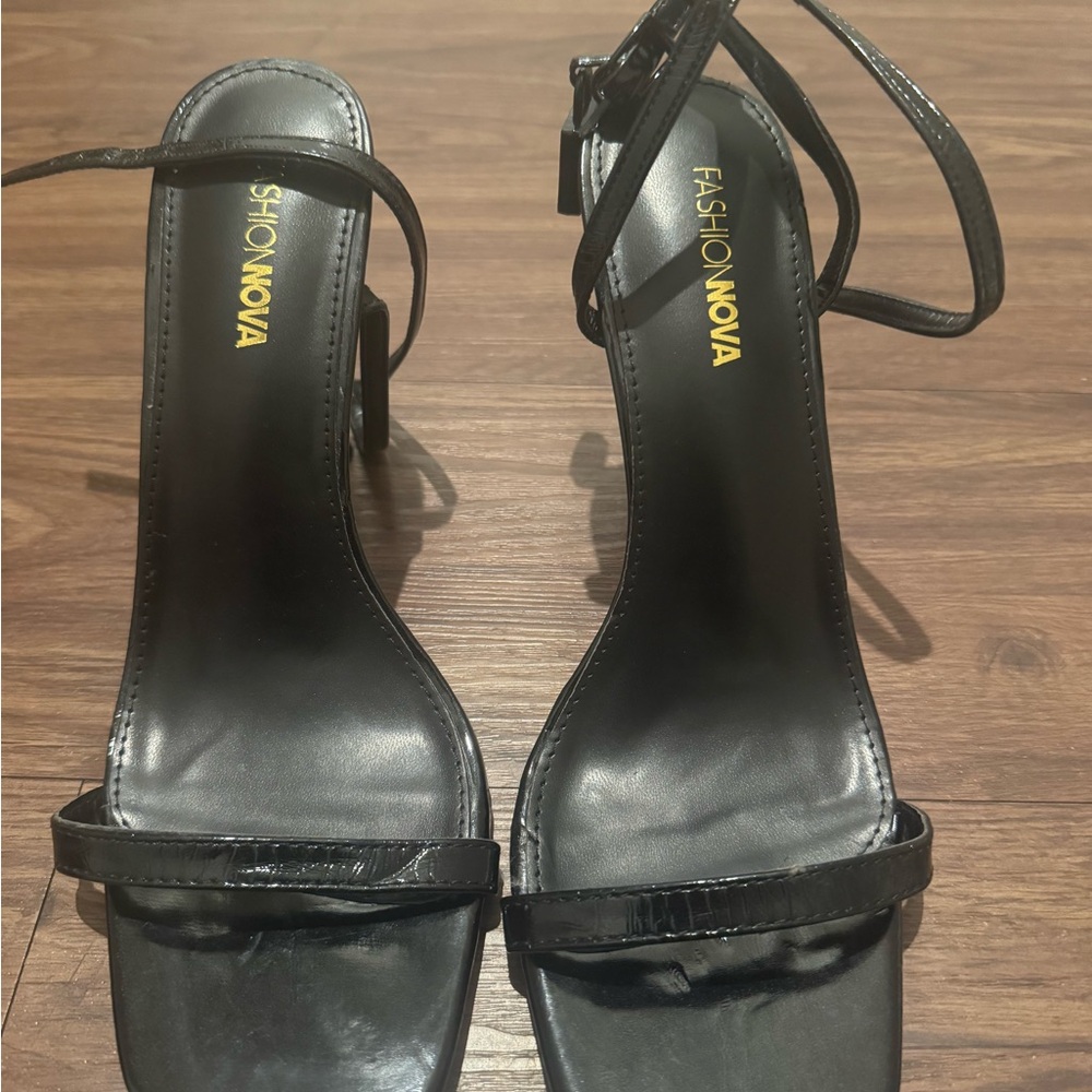 Fashion Nova Sleek Black Heels